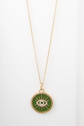 Sautoir - Doré et vert foncé