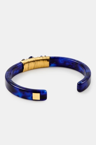 Jonc - Bleu marine et cristaux