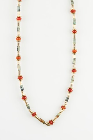 Collier Doré et rouge