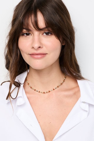 Collier Doré et rouge