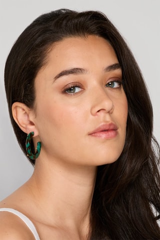 Demi-créoles - Vert et doré