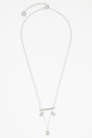 Collier multi-rangs - Argenté