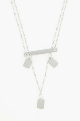 Collier multi-rangs - Argenté