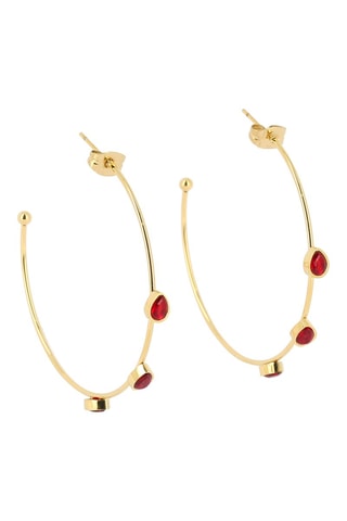 Créoles - Doré et rouge