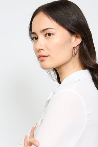 Boucles d'oreilles Bleu et bordeaux