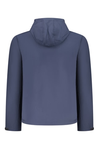 Casaco com capuz Softshell - Azul-marinho e branco