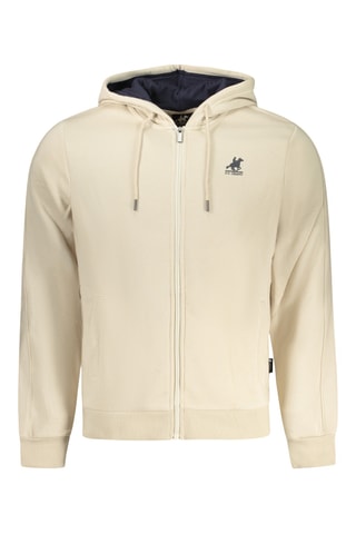 Sweat com capuz - Bege-claro e cinzento 