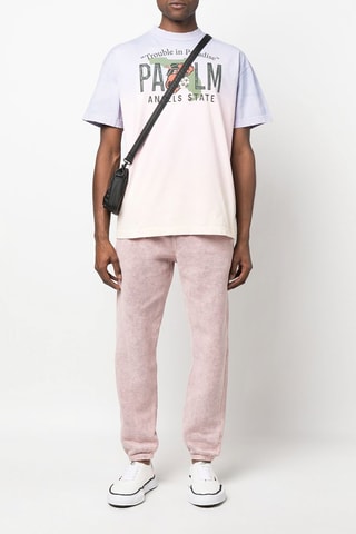 T-shirt tie and dye - Rose poudré et violet