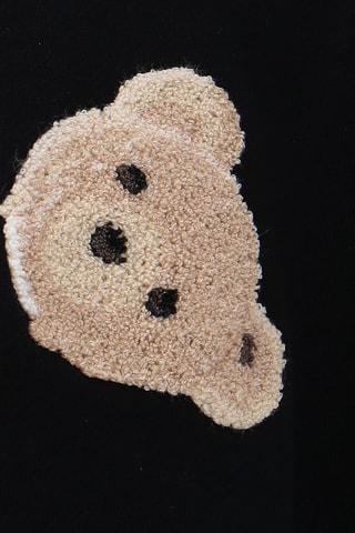 Sweat à capuche en laine - Noir