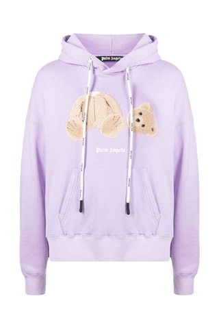 Sweat à capuche en laine - Mauve