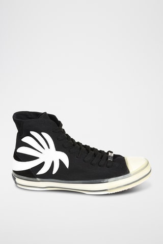 Baskets montantes en cuir - Noir