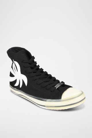 Baskets montantes en cuir - Noir