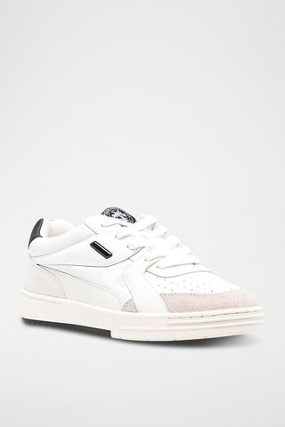 Basket en cuir - Blanc et rose poudré