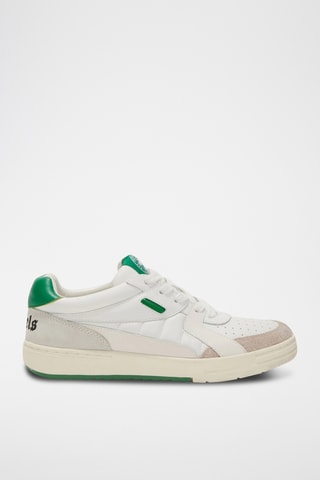 Basket en cuir - Blanc et vert clair