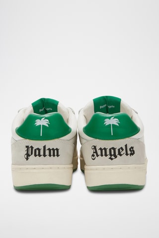 Basket en cuir - Blanc et vert clair