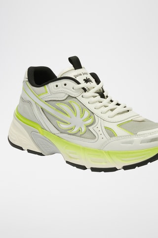 Baskets en cuir - Jaune et argenté