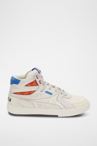 Baskets montantes en cuir - Blanc