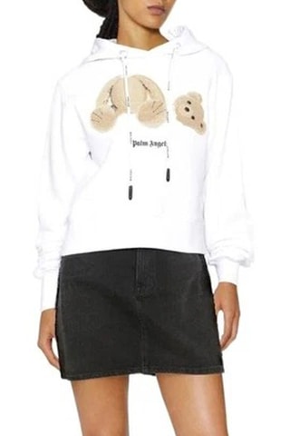 Sweat à capuche - Blanc et marron