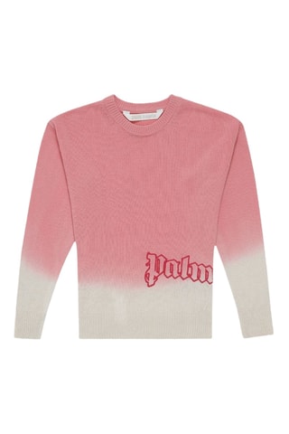 Pull dip and dye en cachemire - Ecru et rose