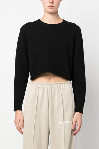 Pull court en laine - Noir