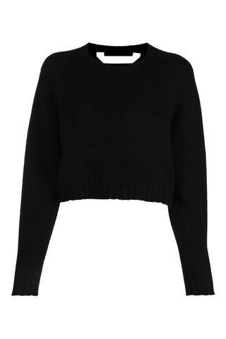 Pull court en laine - Noir