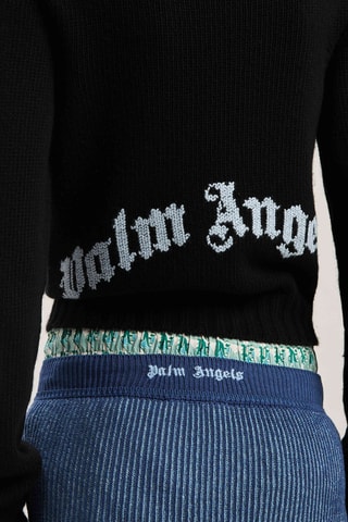 Pull en mérinos et cachemire - Noir et bleu clair