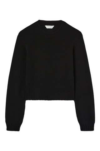 Pull en mérinos et cachemire - Noir et bleu clair