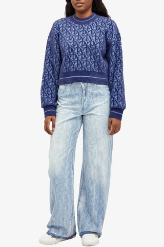 Pull en laine vierge - Bleu marine