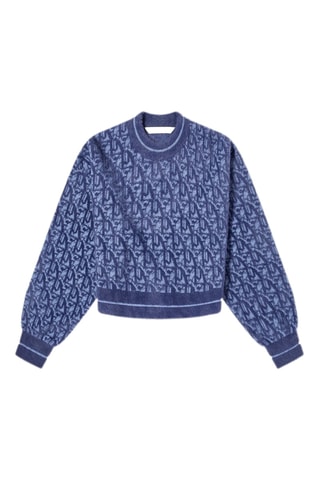 Pull en laine vierge - Bleu marine
