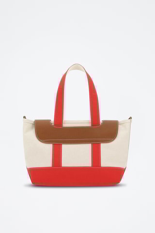 Cabas en cuir - Rouge et marron