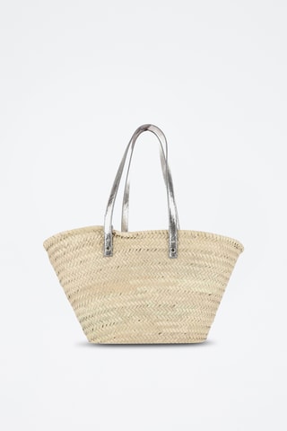 Cabas - Beige et argenté