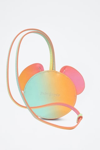 Porte-clés en cuir - Rose et vert