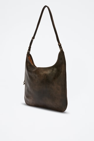 Sac bandoulière en cuir - Marron foncé