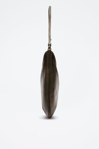 Sac bandoulière en cuir - Marron foncé