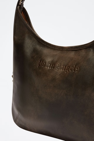 Sac bandoulière en cuir - Marron foncé