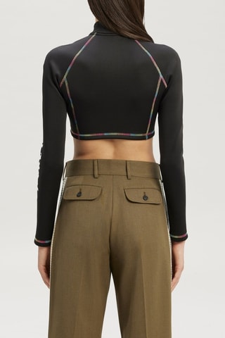 Crop-top de surf - Noir et blanc