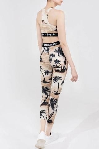 Legging taille haute - Beige et noir