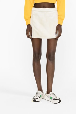 Jupe droite en jean - Blanc