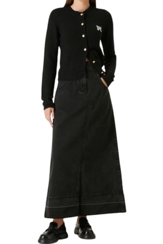Jupe longue en jean - Noir