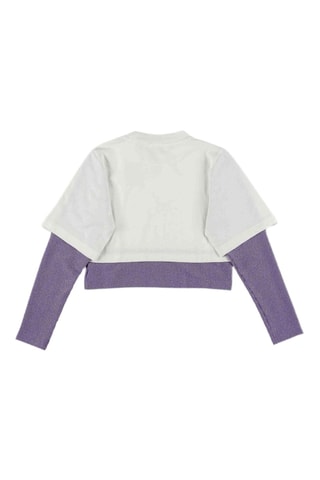 T-shirt trompe-l’œil - Mauve