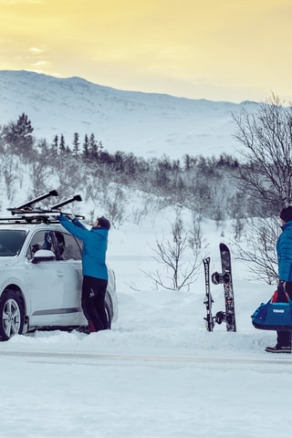 Porta-esqui em barras de teto