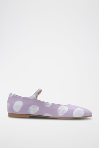 Bailarinas de piel vegana Brush Dots  - Multicolor