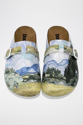 Zuecos veganos Vincent van Gogh A Wheat Field with Cypresses  - Multicolor