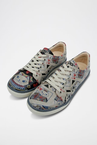 Zapatillas de piel vegana Queen of Meows  - Multicolor