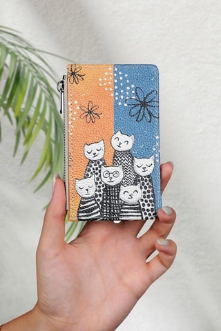 Cartera de piel vegana Family Portrait  - Multicolor