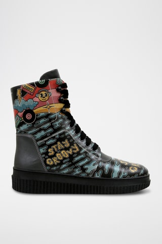 Botines de piel vegana Future  - Multicolor