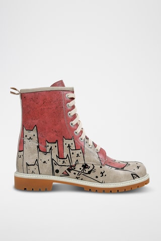 Botines de piel vegana Long  - Multicolor