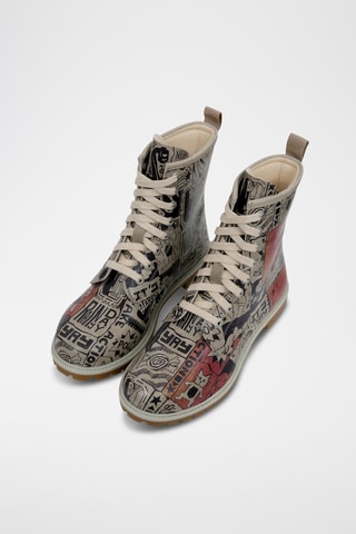 Botines de piel vegana Long  - Multicolor