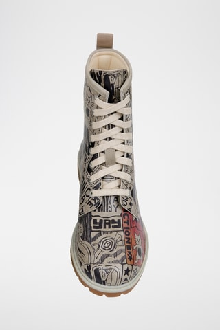 Botines de piel vegana Long  - Multicolor