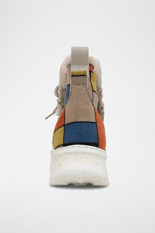 Botines de piel vegana con plataforma Piet Mondrian - Multicolor